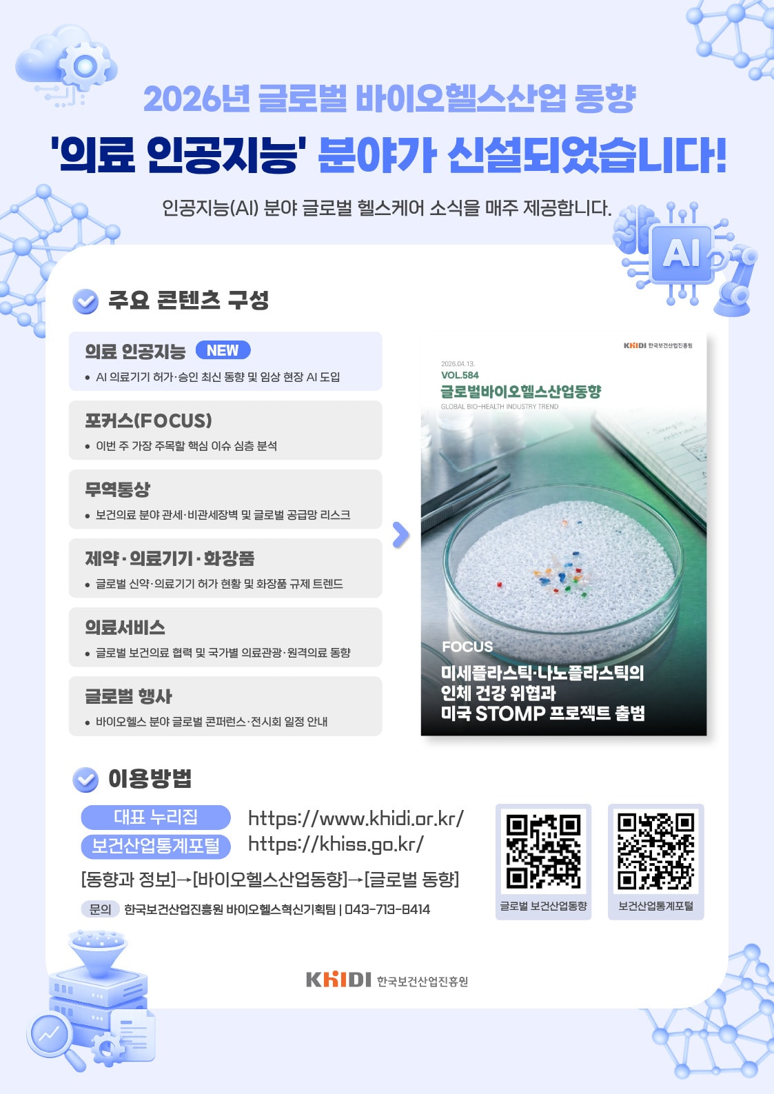 보건산업진흥원, '글로벌 바이오헬스산업 동향' 개편…의료 AI 분야 신설
