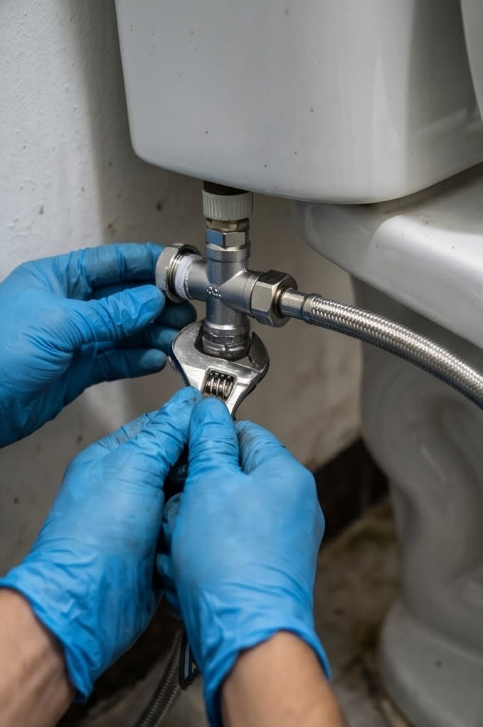 급수 밸브 연결
