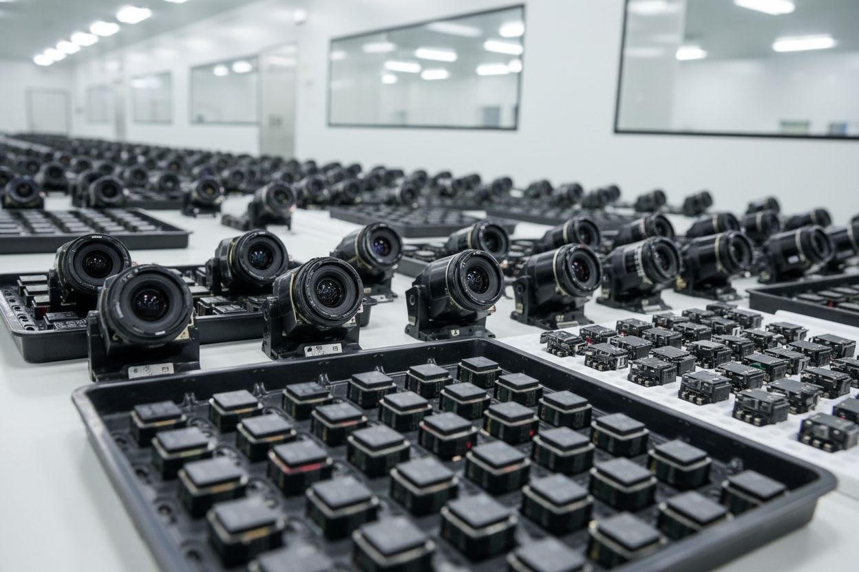 Automated mass production line camera module