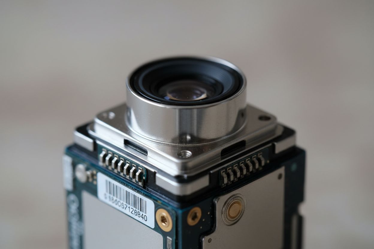 High-precision camera lens sensitive to micro particles