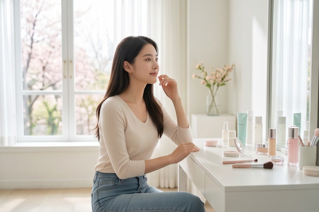 A spring vanity scene
