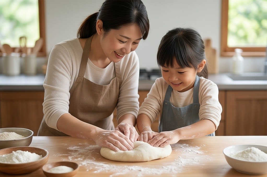엄마와 아이의 행복한 반죽