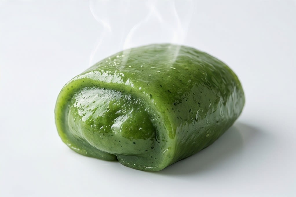 김이 모락모락 따끈한 모시떡