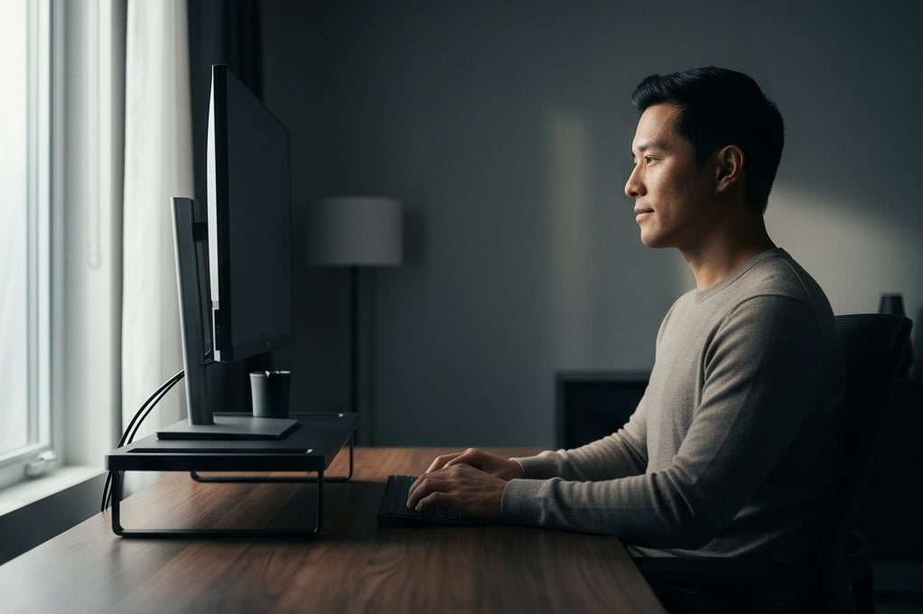바른 자세로 업무