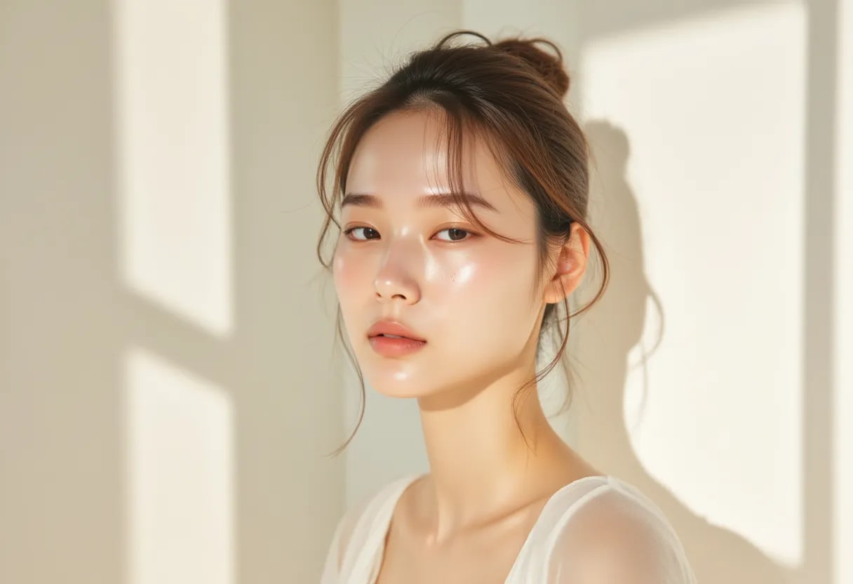 clear inner glow skin under natural light
