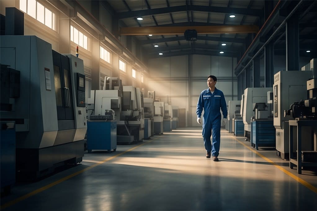 완벽한 위생 상태를 유지하고 있는 현대적 공장 전경