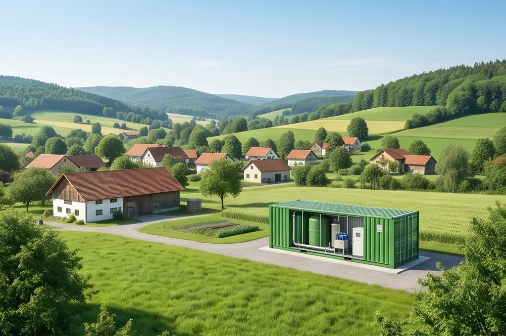 Eco-friendly purification equipment coexisting harmoniously with a rural village