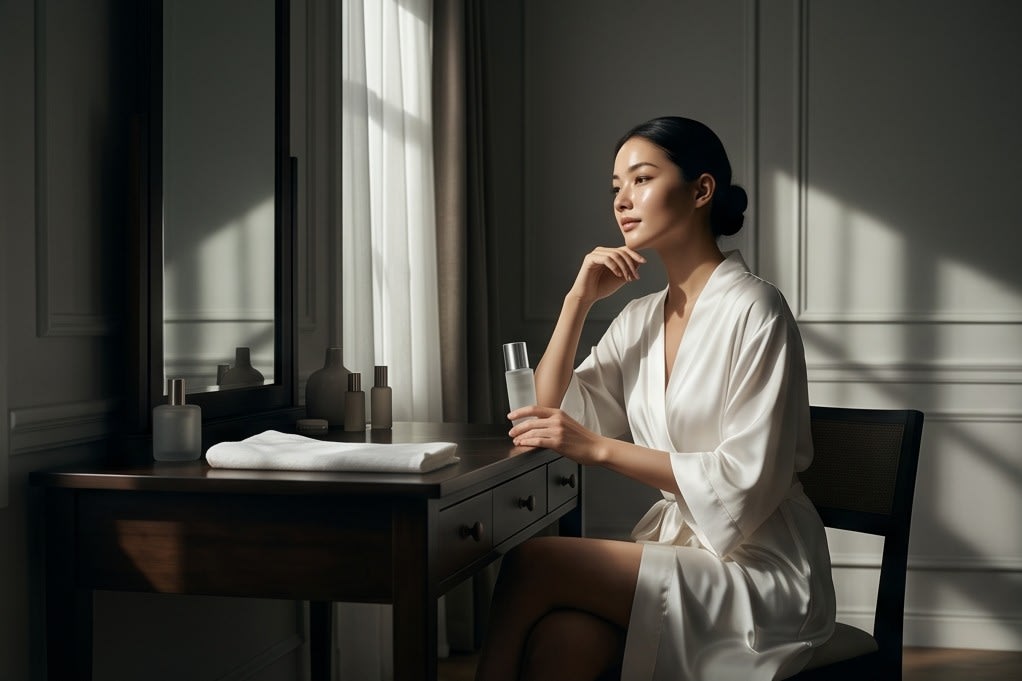 Relaxed morning preparation before going out