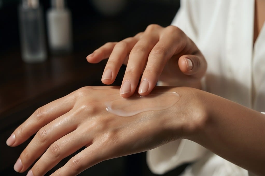 Transparent texture filled with moisture