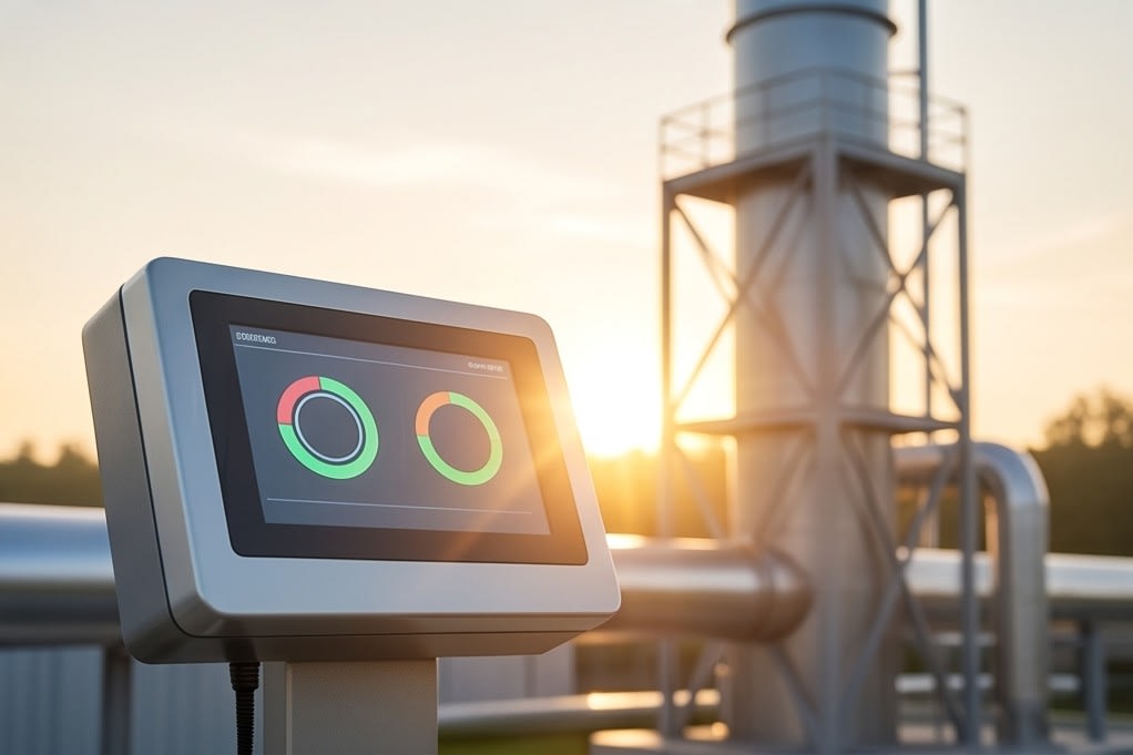 Real-time odor monitoring screen