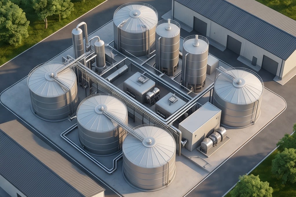 View of a large-scale environmental purification facility