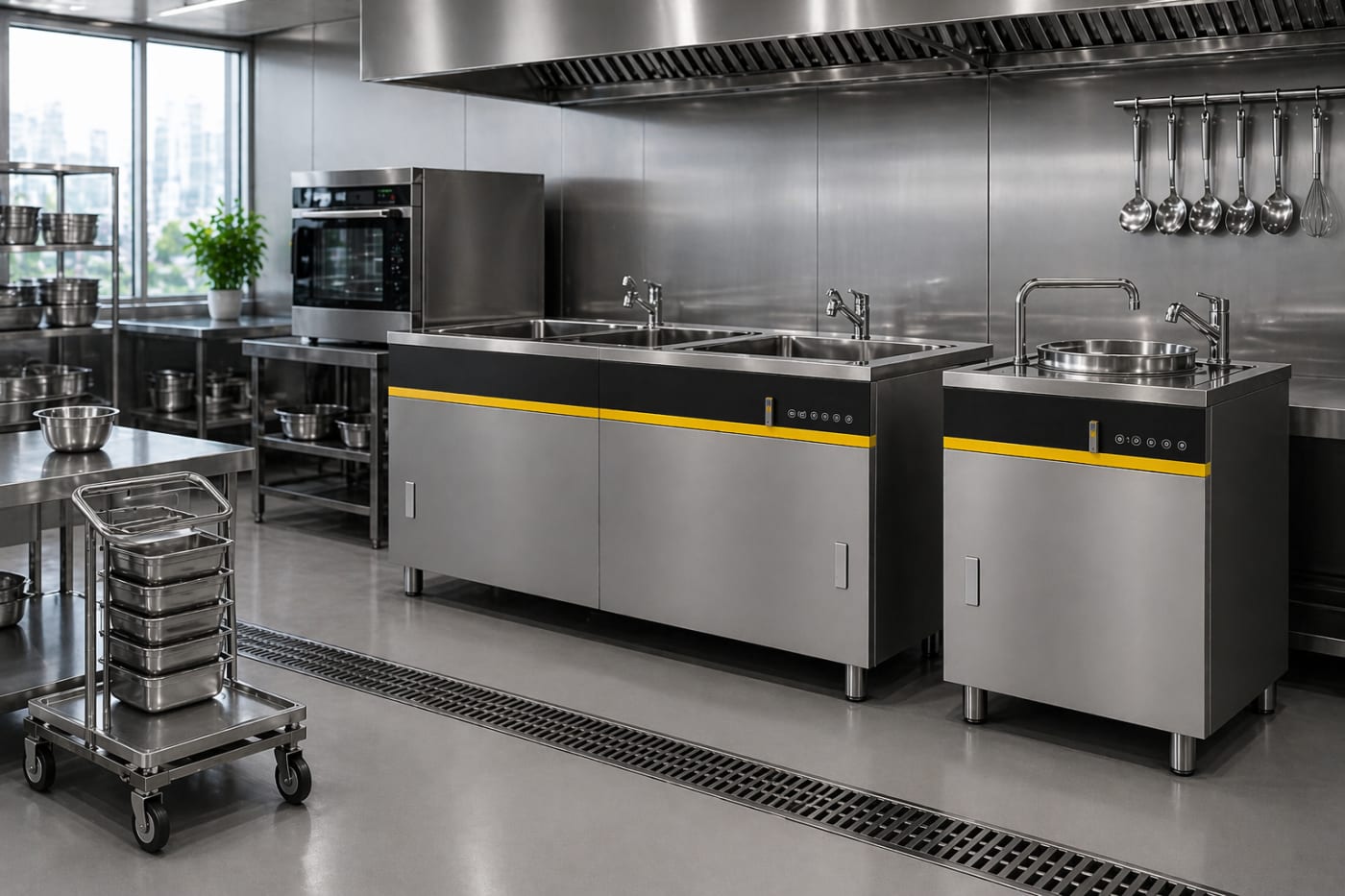 효율적인 동선의 상업용 주방