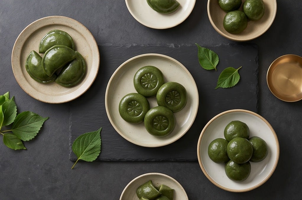 단아하고 세련된 모시떡 플레이팅