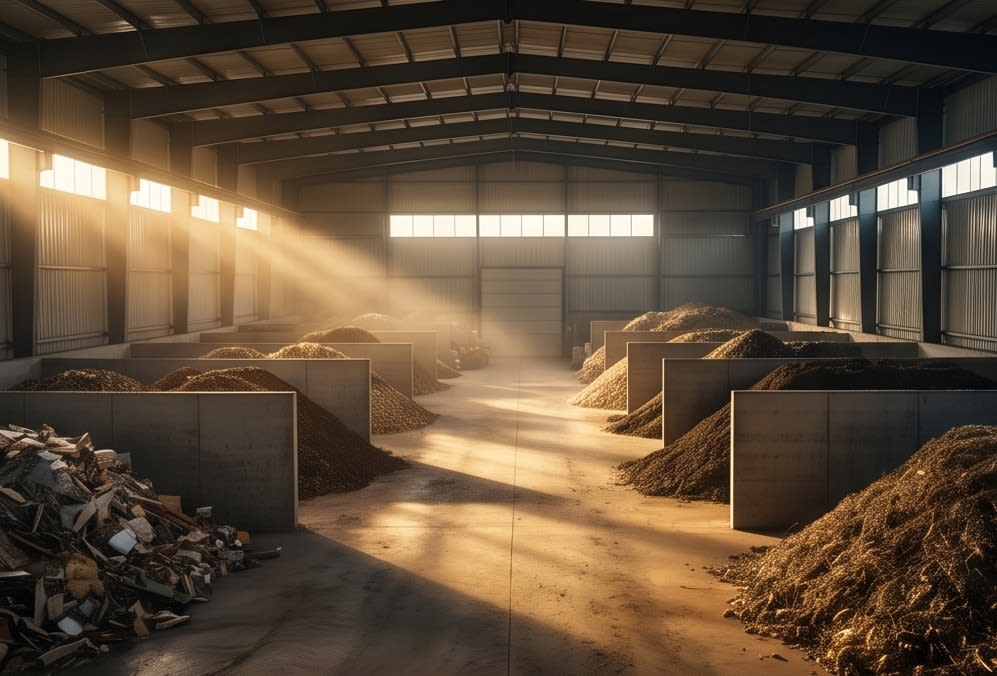 Pile of compost transformed into a resource