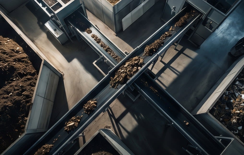 Automated compost raw material transfer process