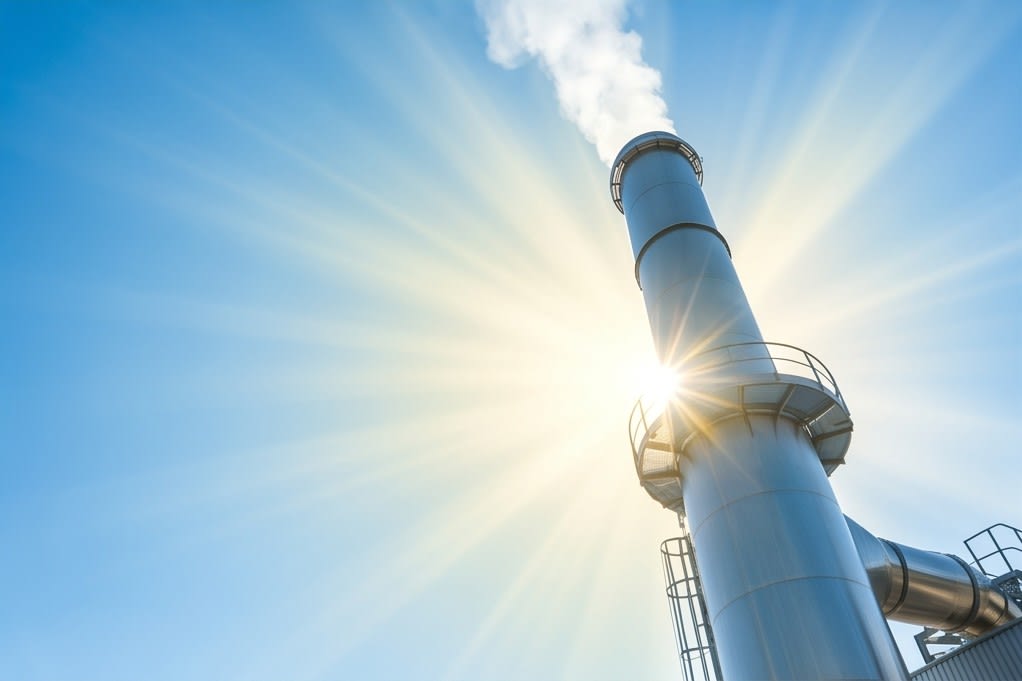 Eco-friendly deodorization tower and clear sky
