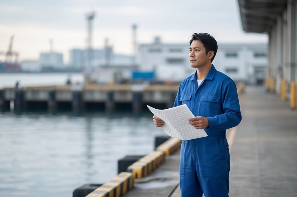 깨끗한 해양 환경을 지키는 작업자의 모습