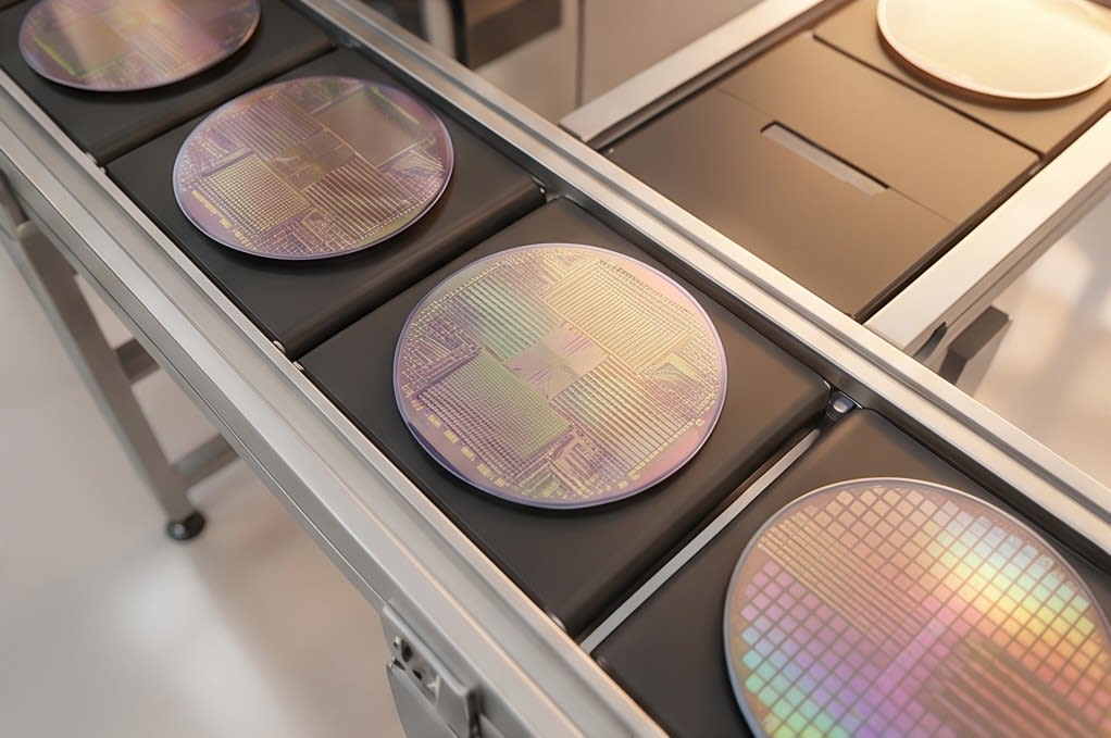 Wafer process on a production line