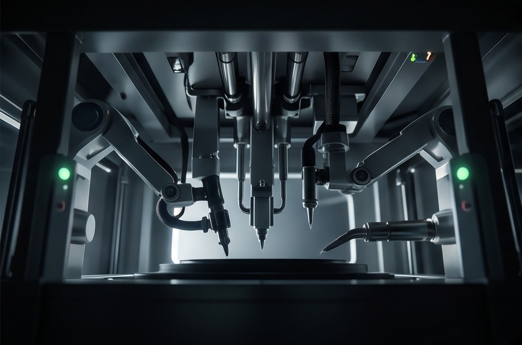 Process control by a precise robotic arm