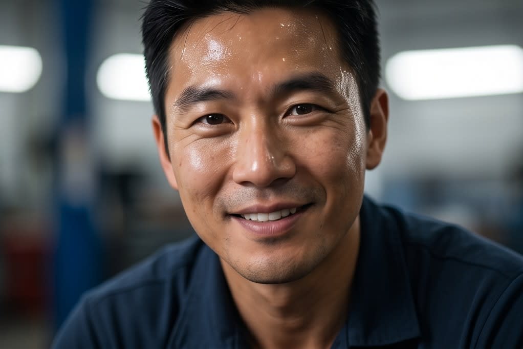 안전하고 깨끗하게 작업을 마무리한 작업자의 미소