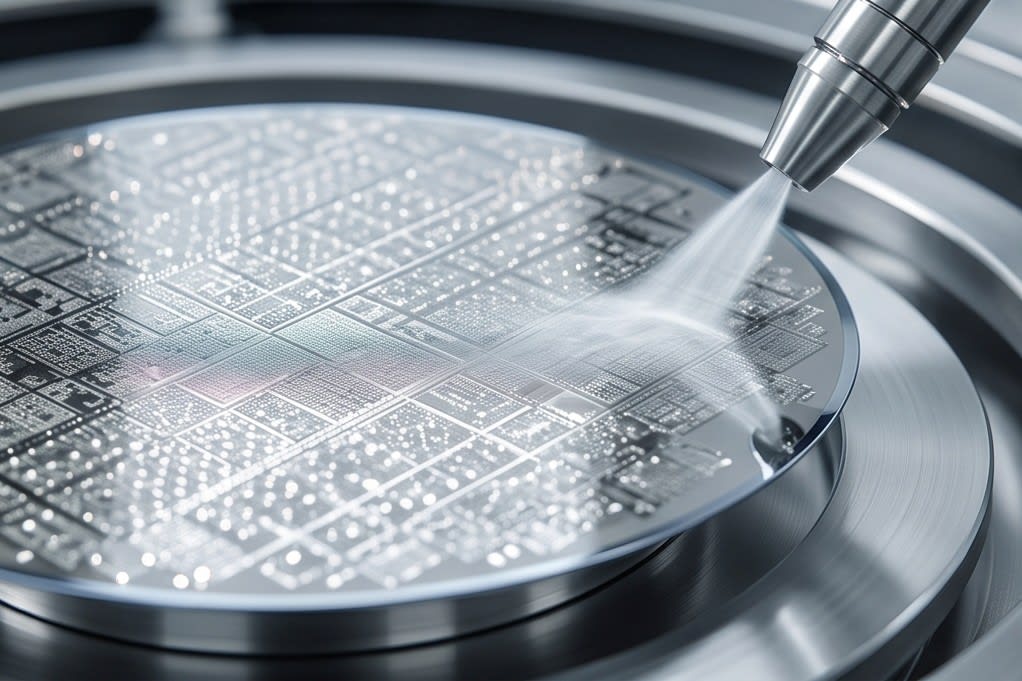 Ultra precision spray cleaning of wafer surface