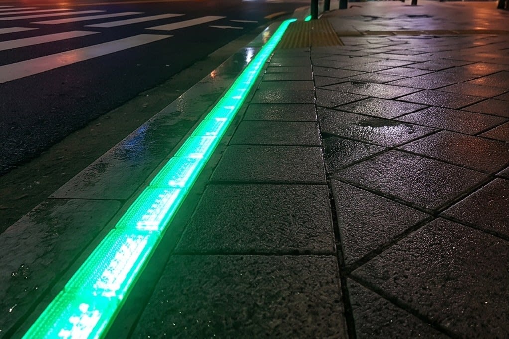악천후 속에서도 선명한 바닥 신호등