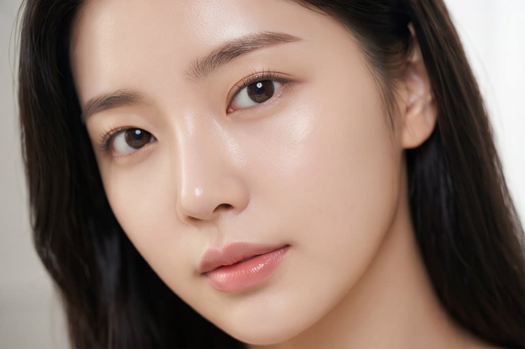 A smooth skin base without visible pores or uneven texture