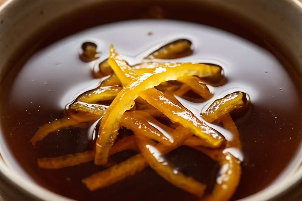 댕유자 청이 올라간 진한 쌍화차의 풍미