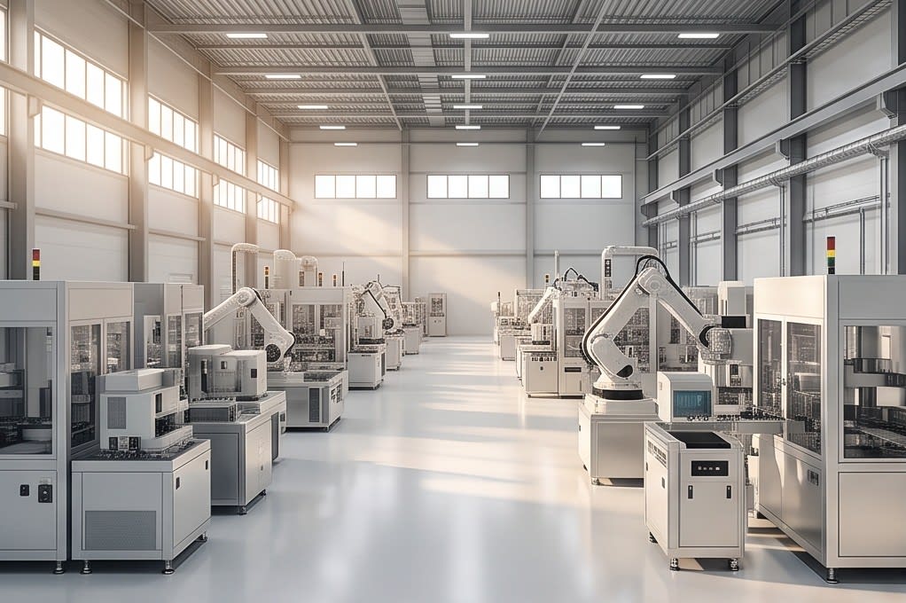 View of a modern smart factory
