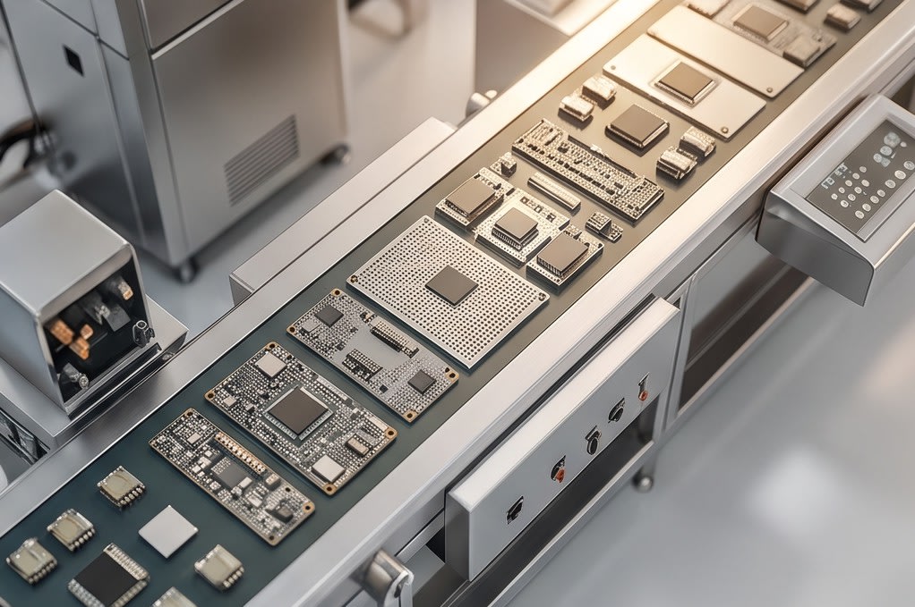 Conveyor belt in a smart manufacturing process