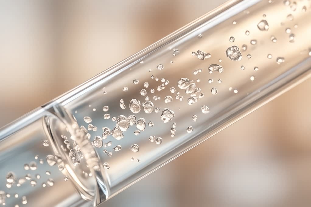 Uniformly dispersed liquid particles