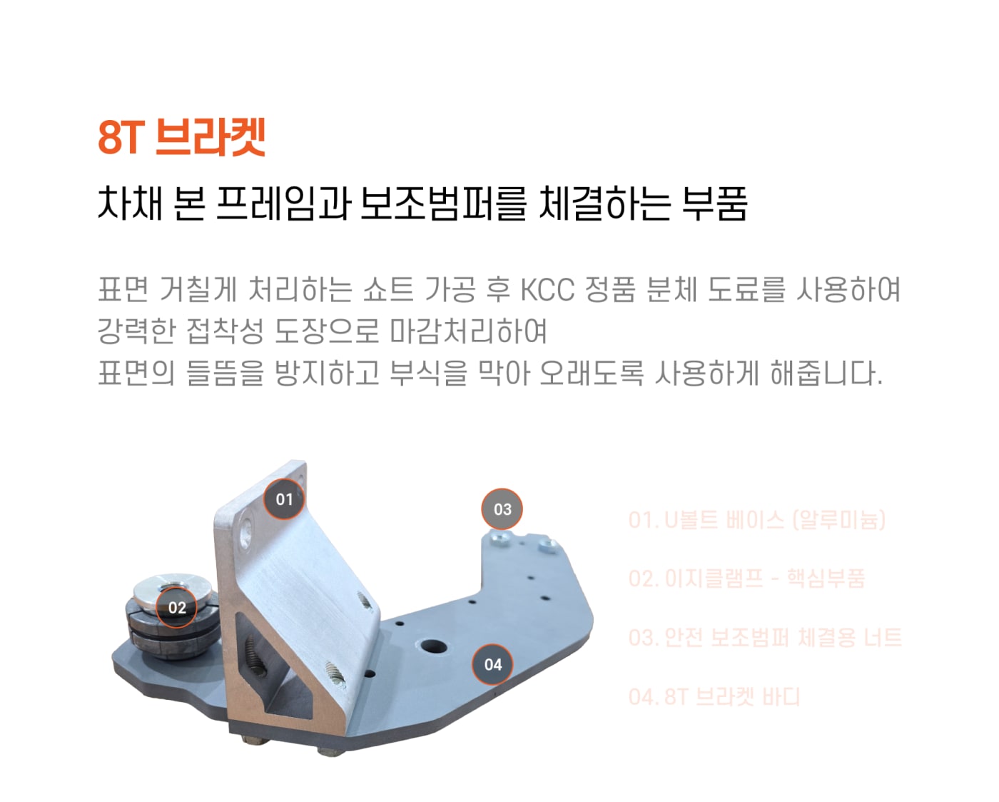 8T 브라켓 상세 구조
