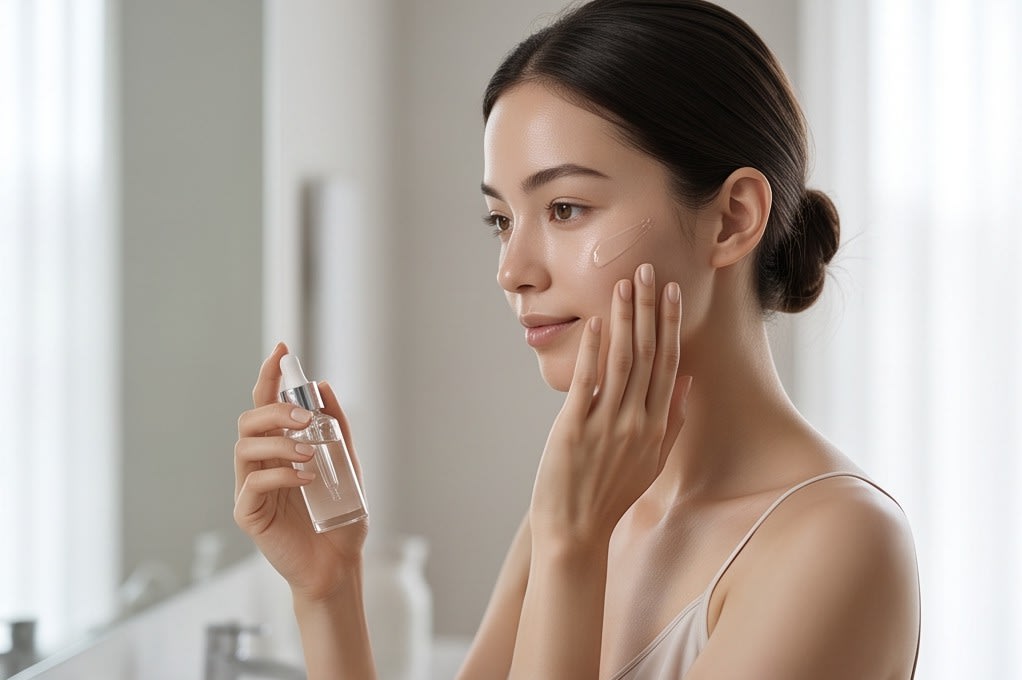 Moist formula being applied as serum