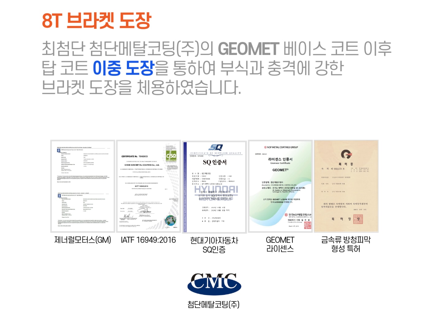 글로벌 수준의 기술 인증과 특허 증명