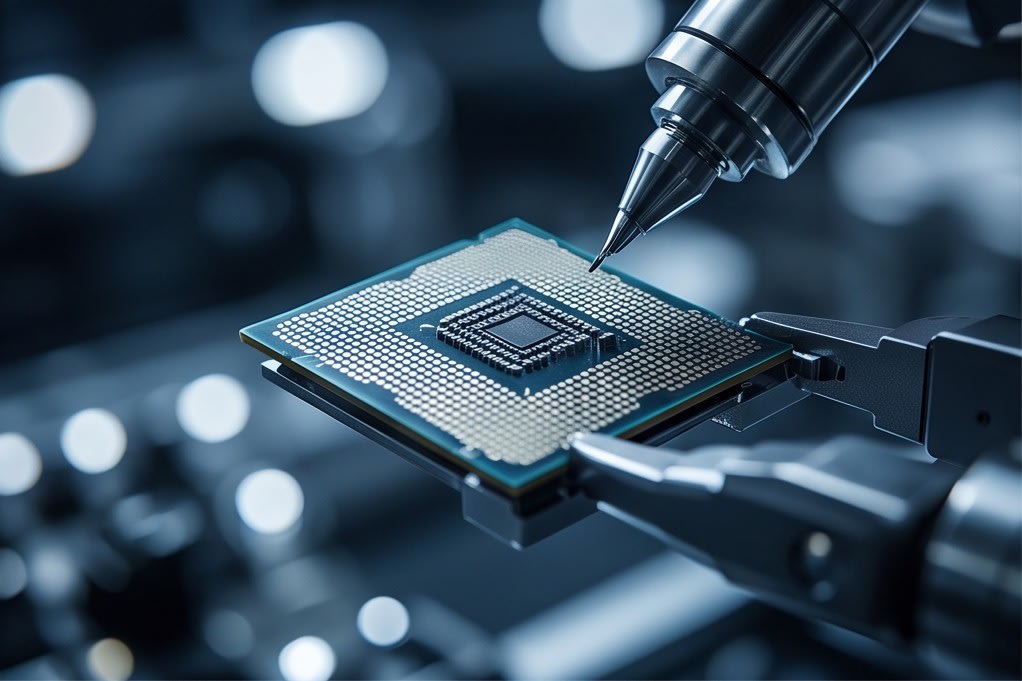 Precision component assembly by a robot gripper