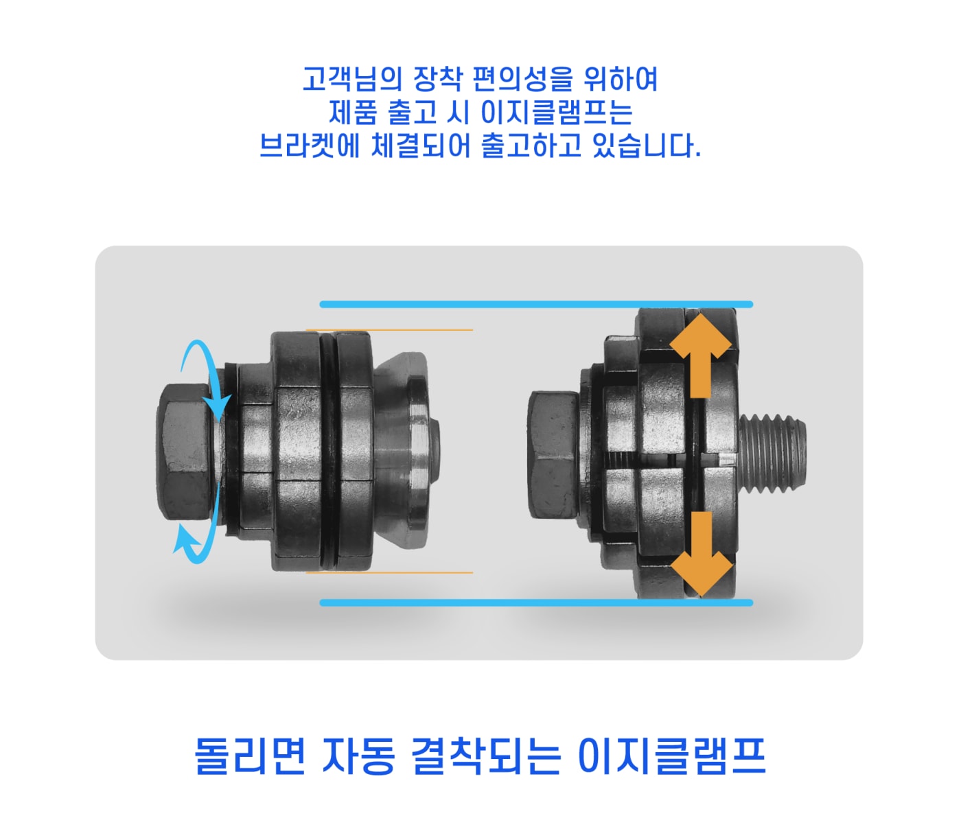 장착 편의성을 높인 이지클램프의 구조와 작동 방식
