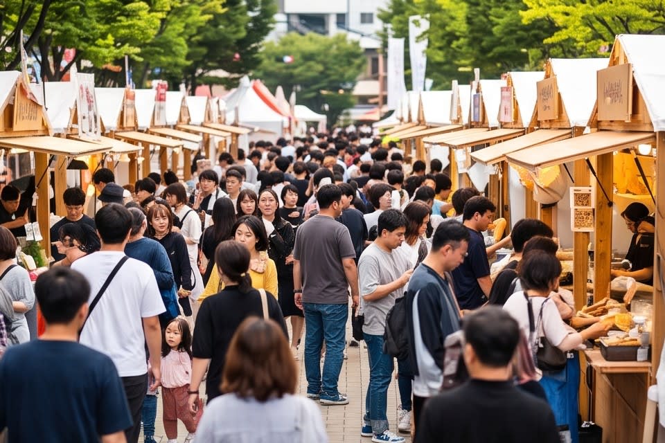 지역 행사에서 활기찬 분위기 속에 소비자와 직접 소통하는 현장