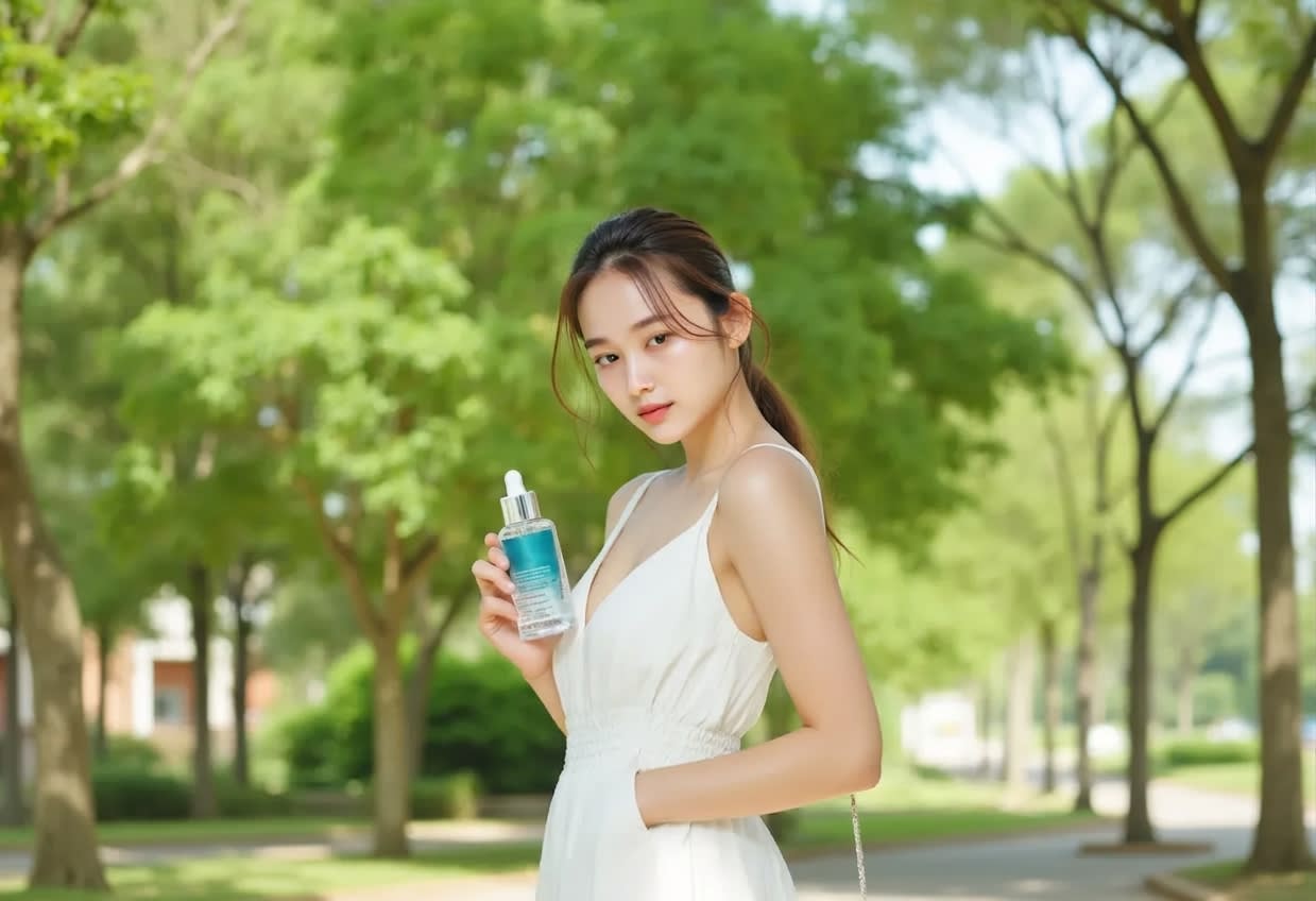 A person outdoors in sunlight showing a bright and lively skin tone