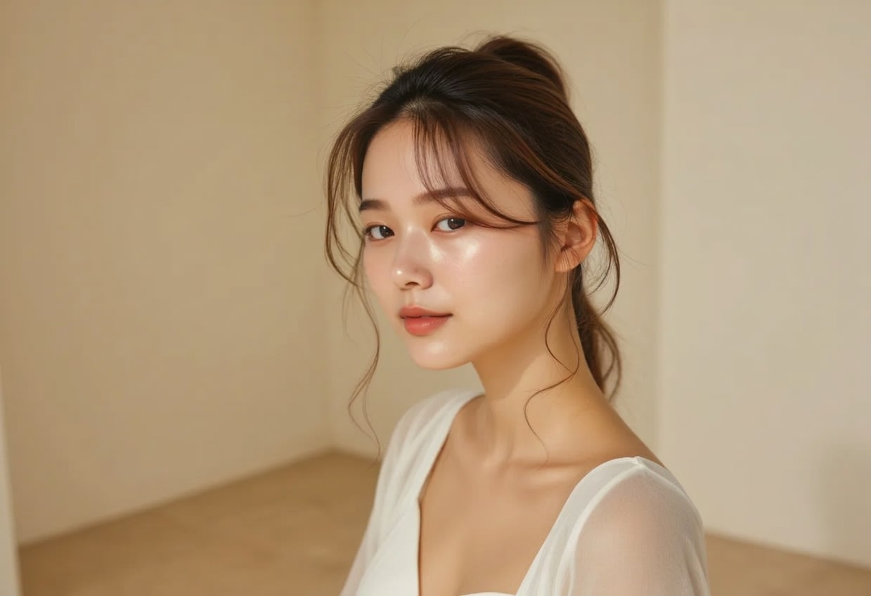 A person with healthy and radiant skin