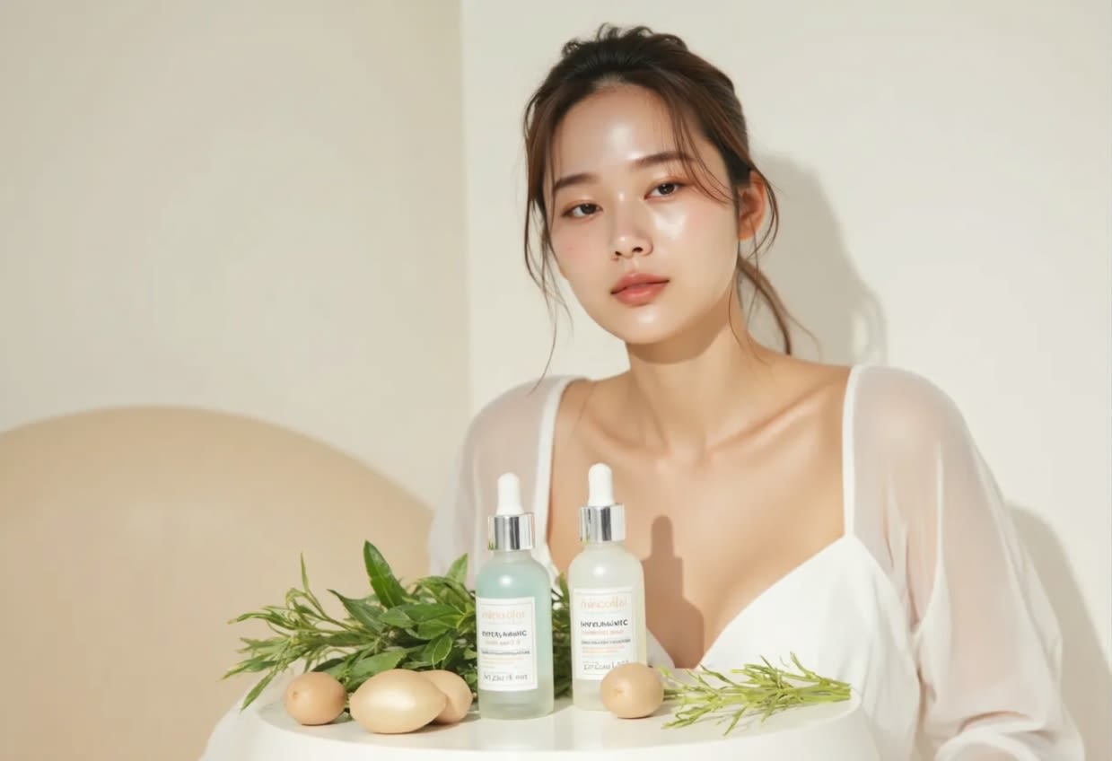 A person maintaining moisturized, healthy, radiant skin