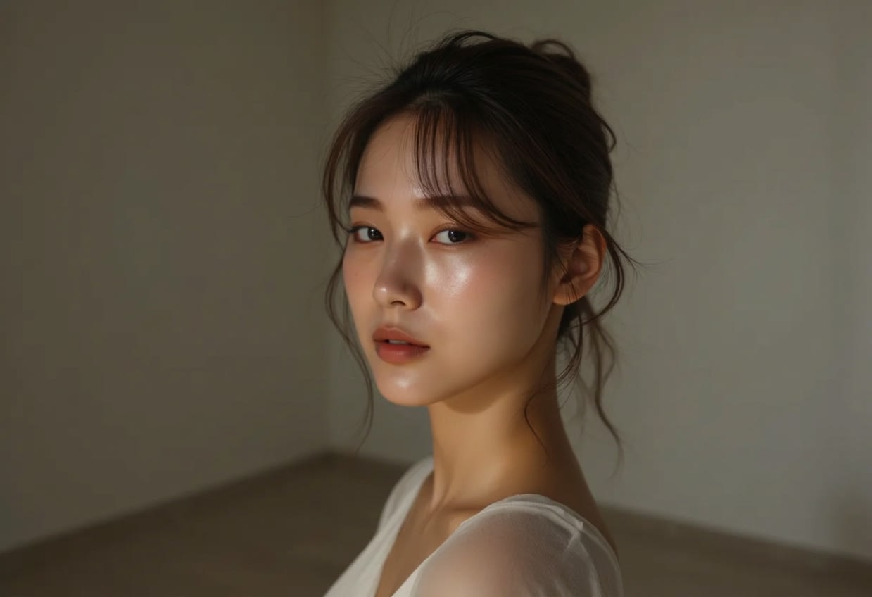 A look showing a subtle glow and refined skin texture.