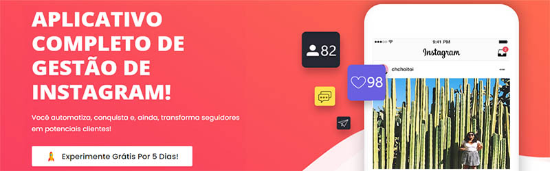 Aplicativo completo de gestão de Instagram!