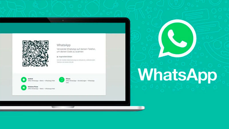 Acessando o WhatsApp web em um notebook