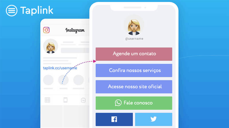 Gerencie seus links através do Taplink