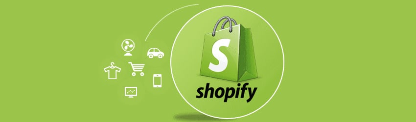 Imagem com o logo da empresa shopify