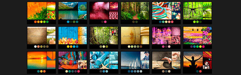 Paletas de cores do site Shutterstock Palette