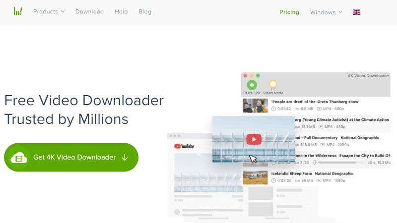 Logo plataforma 4k Downloader para descargar música