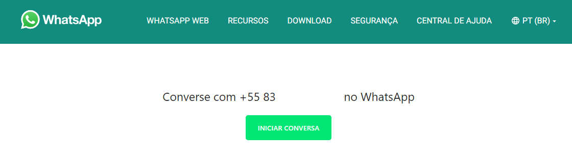 Recorte tela do WhatsApp Web