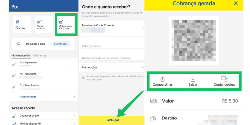 Como fazer o pix para receber pagamentos por QR Code Banco do Brasil