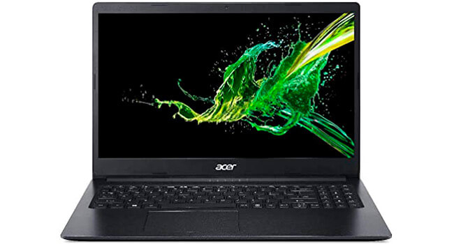 foto do notebook Acer Aspire 3 na cor preta